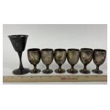 Leonard EPNS Set of 6 Mini Goblets & a 1940