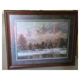Signed Samparko Winter Landscape Print
