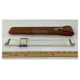 Eugene Dietzgen Co. Slide Rule With Leather Case