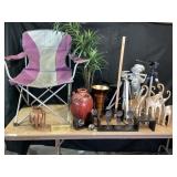Ozark Trail Chair, Vivitar Tripod, Distressed Wate