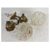 Glass Pendant Light Fixtures With Brass Hardware
