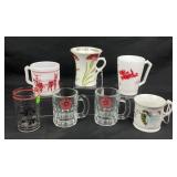 Hazel Atlas Milk Glass, Shaving Mugs, Souvenir Gla