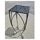 Wrought Iron Plant Stand 9.5 in Square X 27 in.