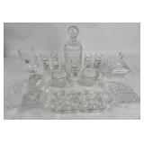 Glassware With Decanter, Patron, Nestle, Etched Mu