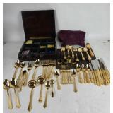 Gold-Plated Flatware Set With Tea Chest
