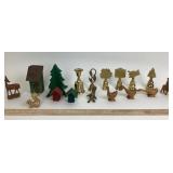 Carved Wooden Animals & Solid Brass Bells: Christm