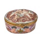 Italian Capodimonte Cherub Trinket box