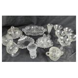 Pressed Glass Tableware, Stemware, Covered Dishes