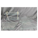 Glass Shelves With Brass colored Hardware