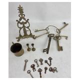Brass Keys, Candle Holders, Stand, Cup