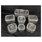Glass Refrigerator Dishes with Embossed Lids