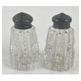 Crystal Salt And Pepper Shakers Sterling Silver To