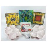 Hand-Painted Serving Platters, Trays
