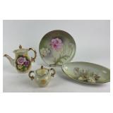 Antique R.S. Prussia hand-painted oval trinket