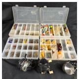Plano Tackle Boxes, Zebco 404 Reels, Fishing Lures