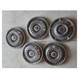 Chevrolet Hubcaps, 5 Caps, Metal Construction