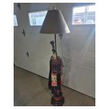 Golf Bag Floor Lamp With Ornate Metal Base, 4