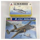 Revell B-25J Mitchell, TBF/M Avenger Model Kits