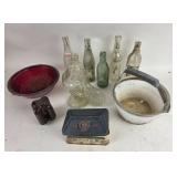 Corningware Bowl, Soda Bottles, Glassware +