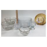 Glass Hobnail Bowl, Goblet, Carnival Bicentennial