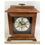 Wooden West Germany Mantle Clock & Winding Key