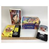Disney VHS: Lion King, Peter Pan, Mulan