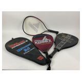 Wilson, Vanguard Racquetball Rackets With Covers