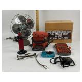 Shop Force Sander, Torch, Fan, Samsung Camera +