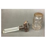 Pyrex Flameware Removable Handle, Glass Sugar Shak