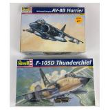 Revell AV-8B Harrier, F-105D Thunderchief Models
