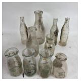 Milk Bottles With Shady Side Dairy, Brookside Farm