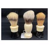 3 Ever-Ready Badger Hair Shaving Brushes