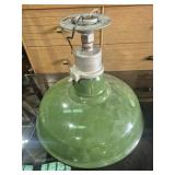 Industrial Green Enamel Pendant Light 14 in.
