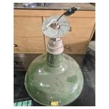 Industrial Green Enamel Pendant Light 14 in.