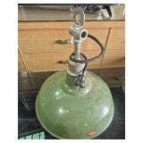Industrial Green Enamel Pendant Light 16 in.