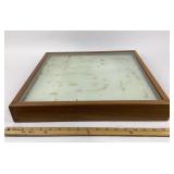 Wood Display Case With Glass Top