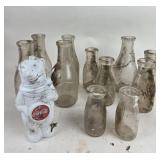 Glass Milk Bottles, Coca-Cola Polar Bear Coin Bank