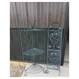Metal Wire Plant Stands With Decorative Scrollwork