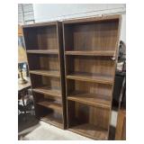 2 book shelves