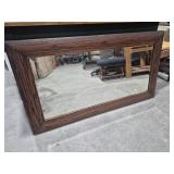 Tiger Oak Wood Framed Beveled Edge Mirror 26 in.