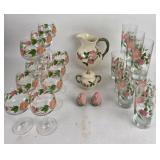 Franciscan Desert Rose Pitcher, Sugar Bowl, Goblet