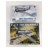 Revell SBD Dauntless, P-47N Thunderbolt Kits