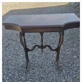 Wood Console Table With Scalloped Front 14 in. X