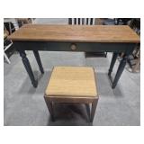 Painted Wood Console Table With Drawer (16 in. X