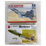 Italeri F-22 Raptor, Airfix Gloster Meteor Model K