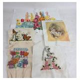 Embroidered Floral And Nature-Themed Linens