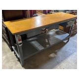 Wood, metal work bench, 3 drawers