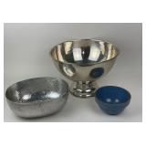 Hammered Metal, Ceramic, Polished Metal Bowls