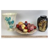 Angelic Vase & Bassano Italy Fruit Basket