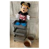 Utility Cart, 2 Galvanized Buckets, & XL Scuba